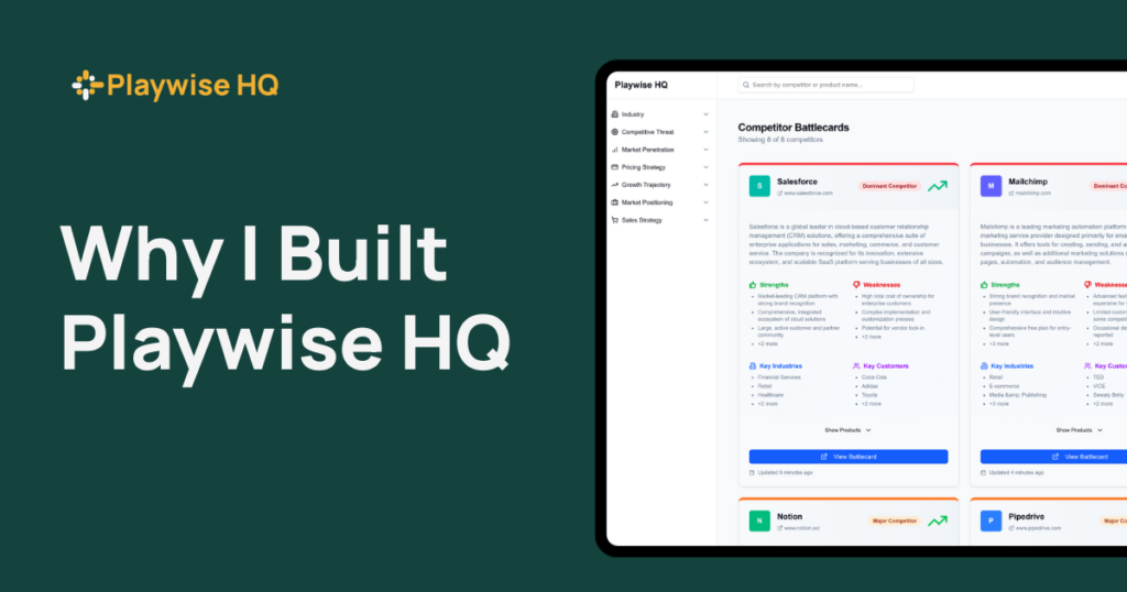 Why I Built Playwise HQ - Featured Image