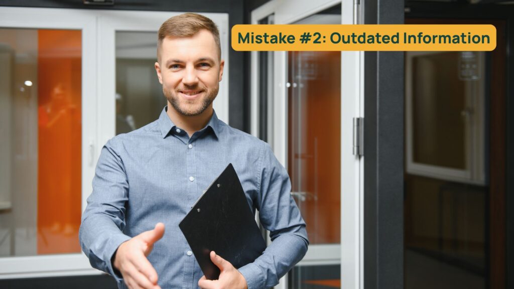 sales person offering to shake hand holding a clip board