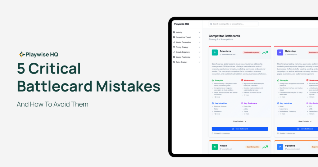 5 Critical Battlecard Mistakes - Playwise HQ - Featured Image
