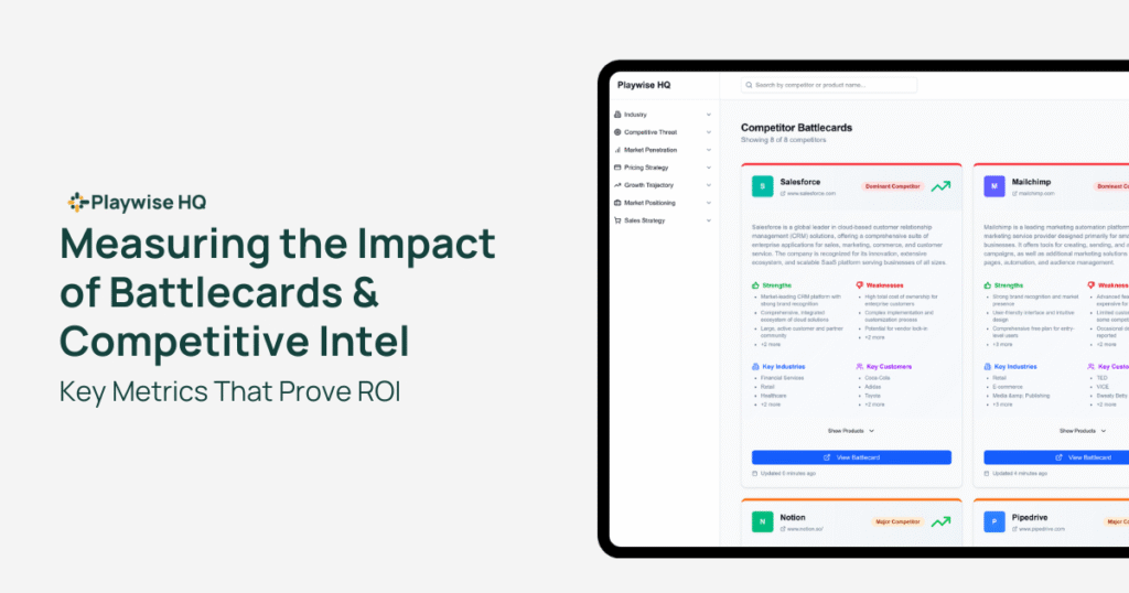Playwise HQ - Featured Image - Measuring The Impact of Battlecards & Competitive Intel