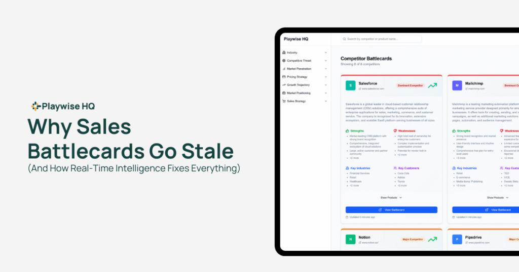 Why Sales Battlecards Go Stale - Playwise HQ - Featured Image