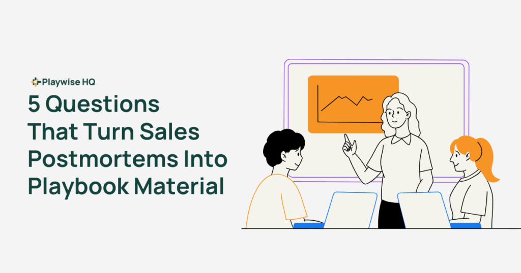 Playwise HQ - 5 Questions That Turn Sales Postmortems Into Playbook Material - Featured Image