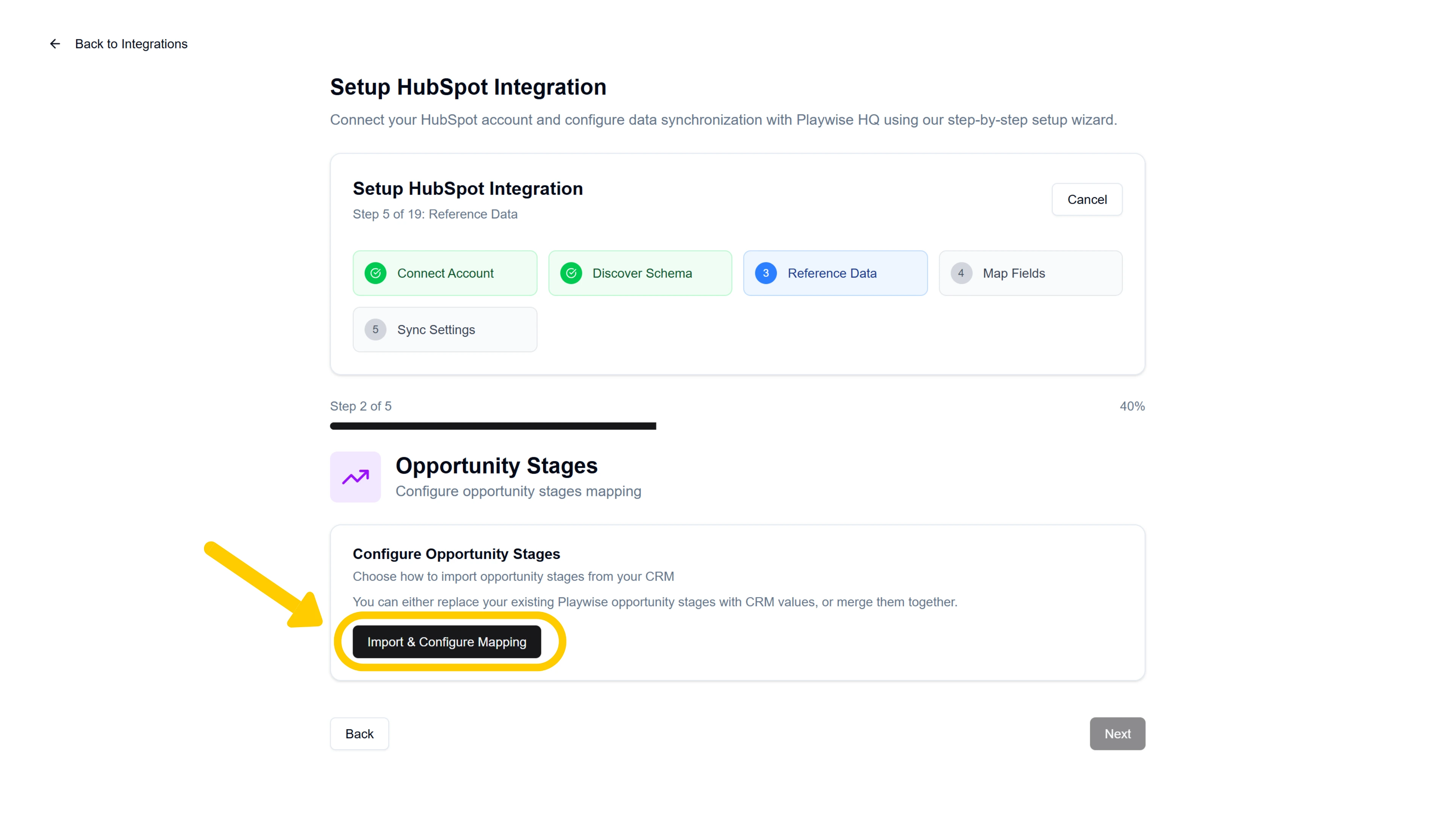 Playwise HQ to Hubspot CRM Integration - Import and Configure Opportunity Stages