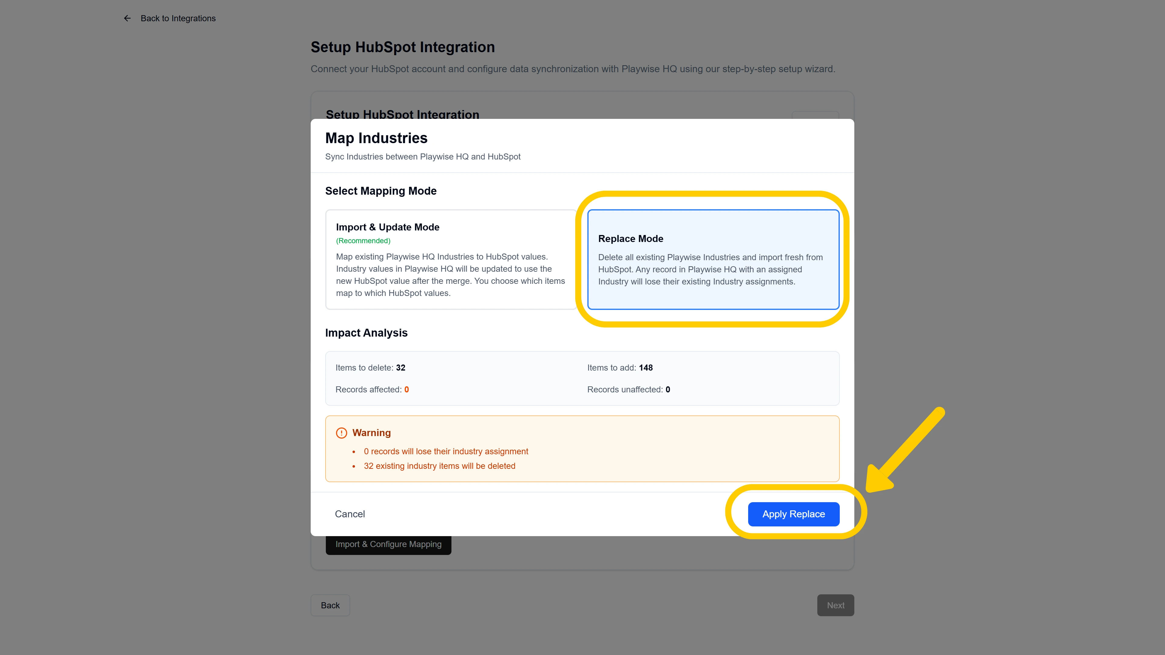 Playwise HQ to Hubspot CRM Integration - Replace Industries