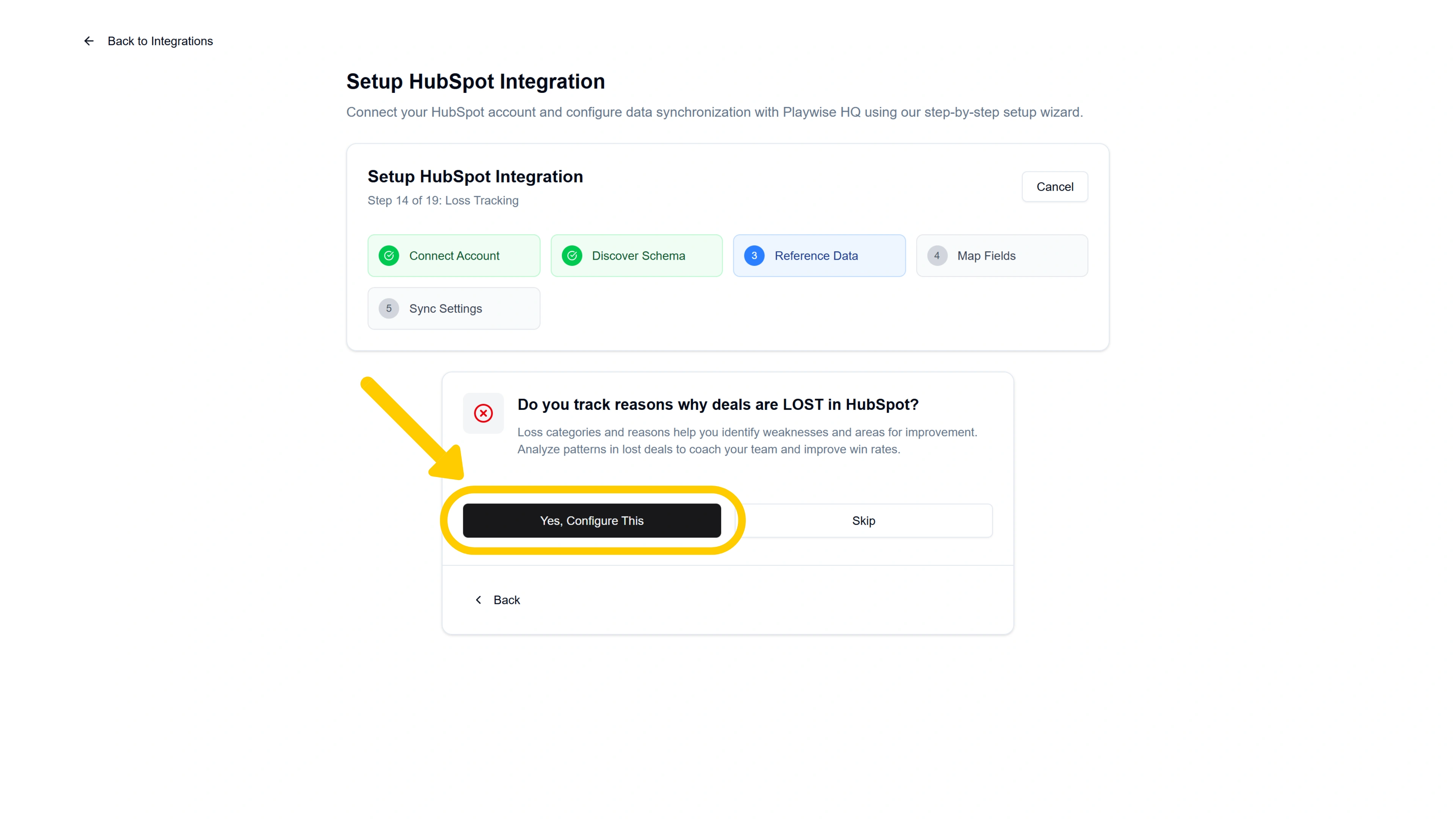 Playwise HQ - Hubspot Integration - Lost Reasons Question