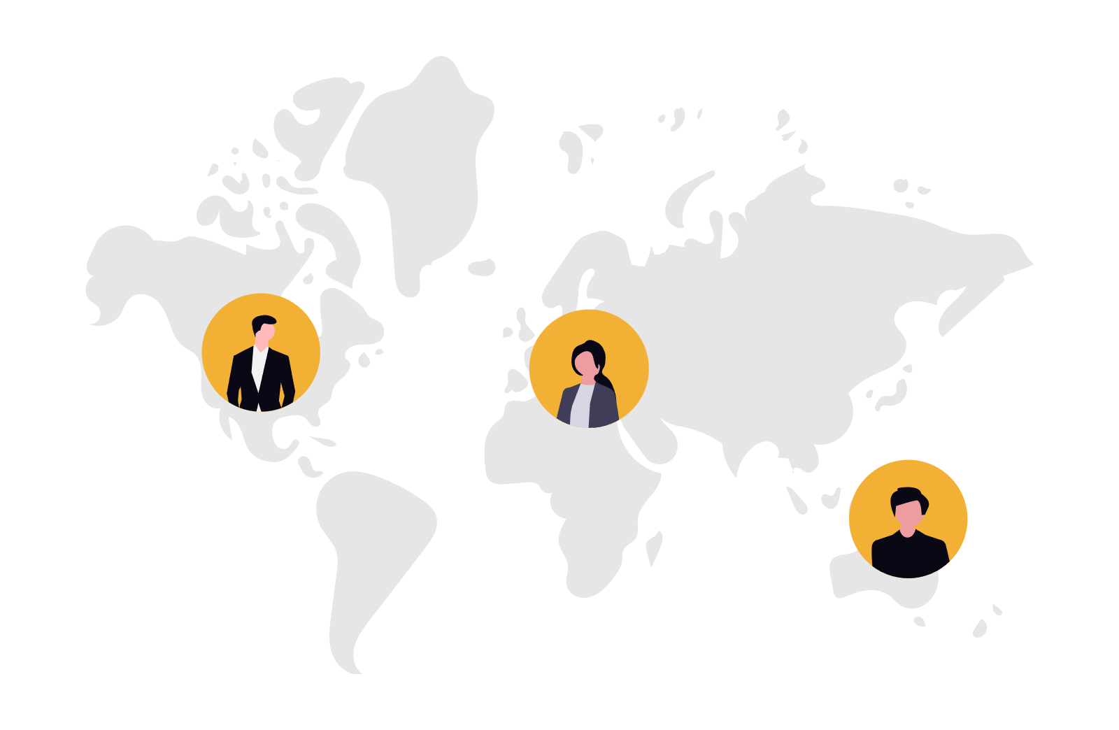 illustration representing remote team