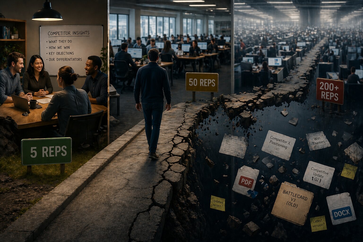 Image Representing why Competitive Intelligence Programs Don't Scale