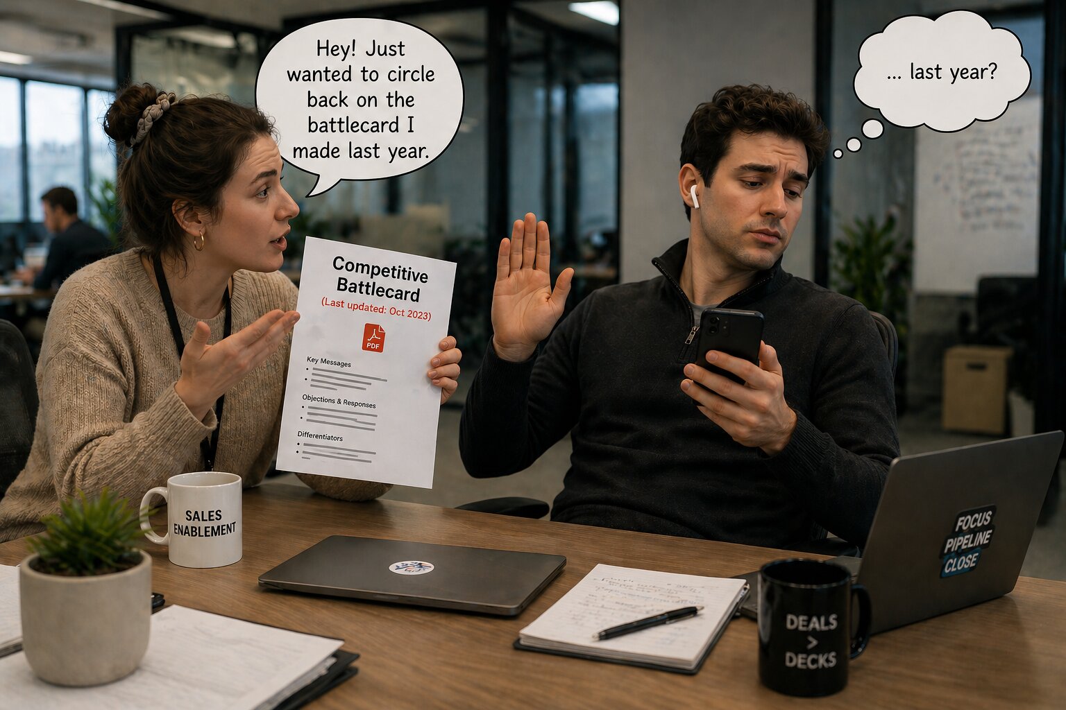 Sales Rep Ignoring Outdated Battlecards
