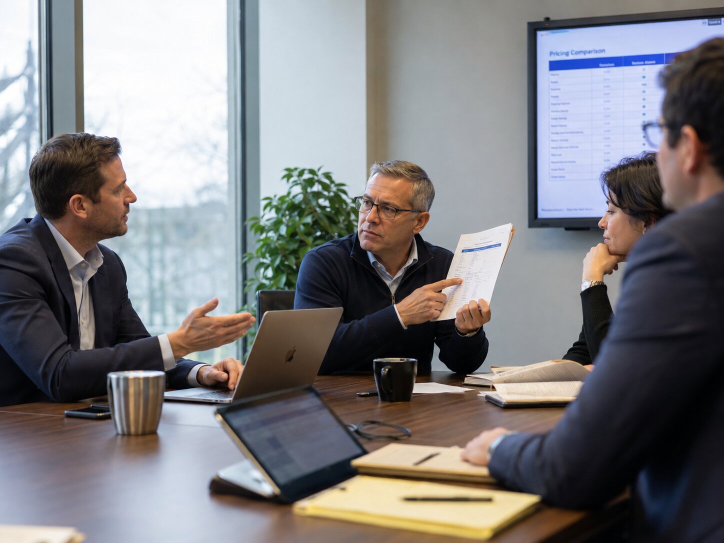 CFO raising pricing objection during sales meeting