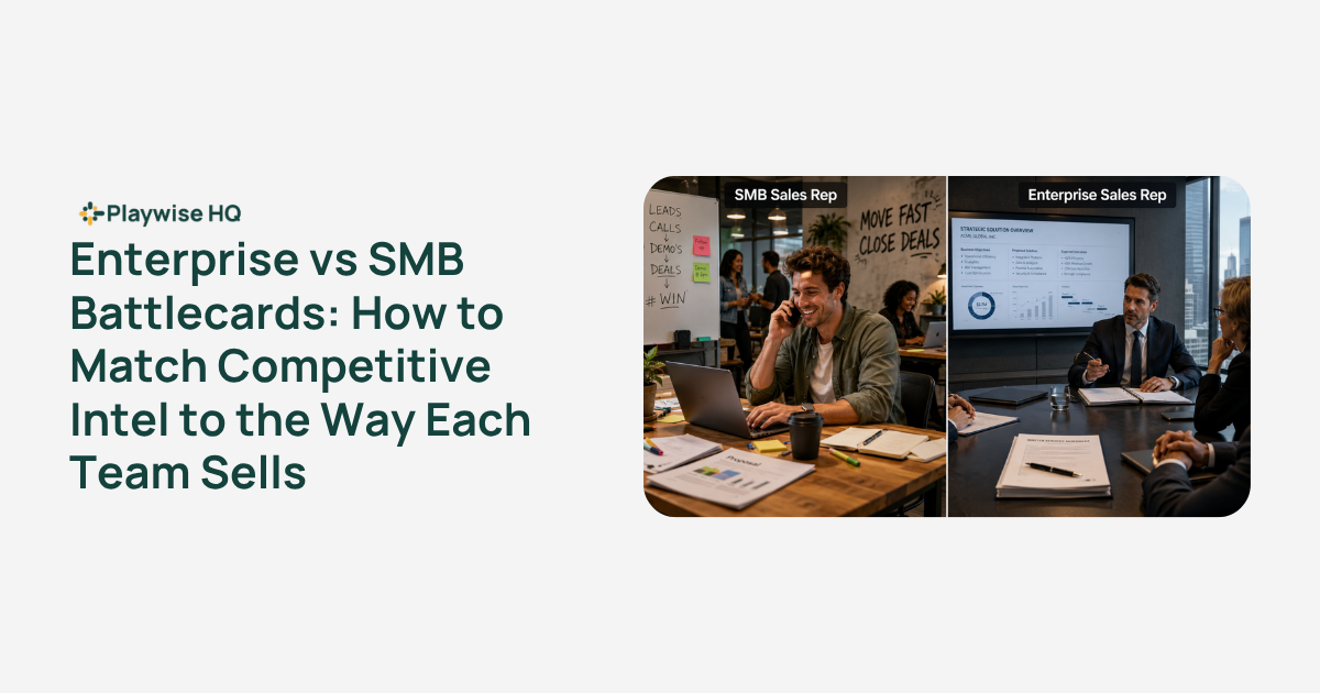 Playwise HQ - Enterprise vs SMB Battlecards - Featured Image