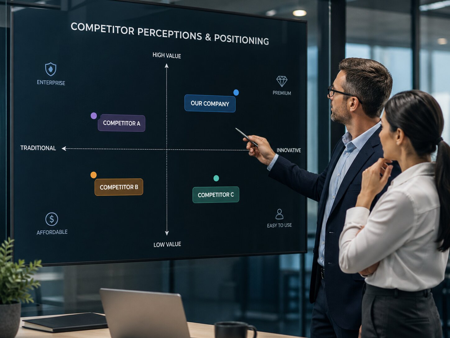 Reviewing competitor perceptions in a b2b deal review