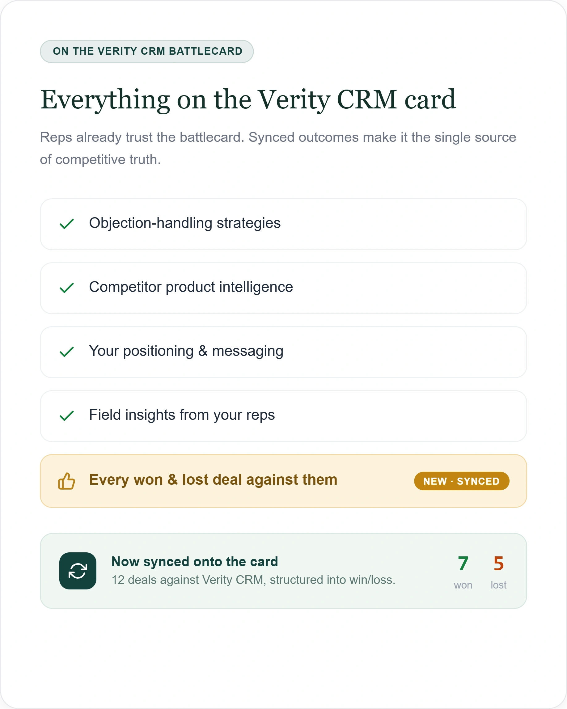 Playwise HQ CRM Deals on a Battlecard