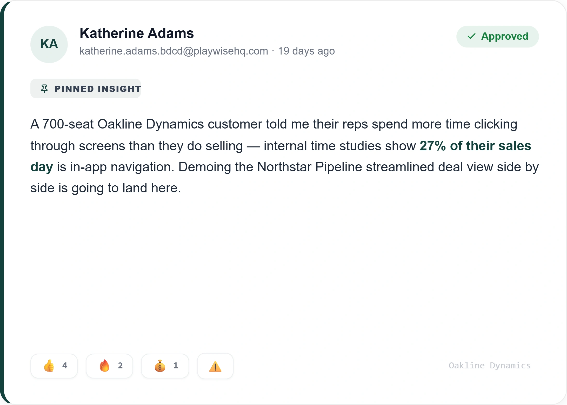Playwise HQ - Individual Field Insight Condensed