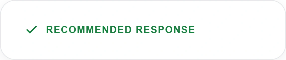 Playwise HQ Recommended Response