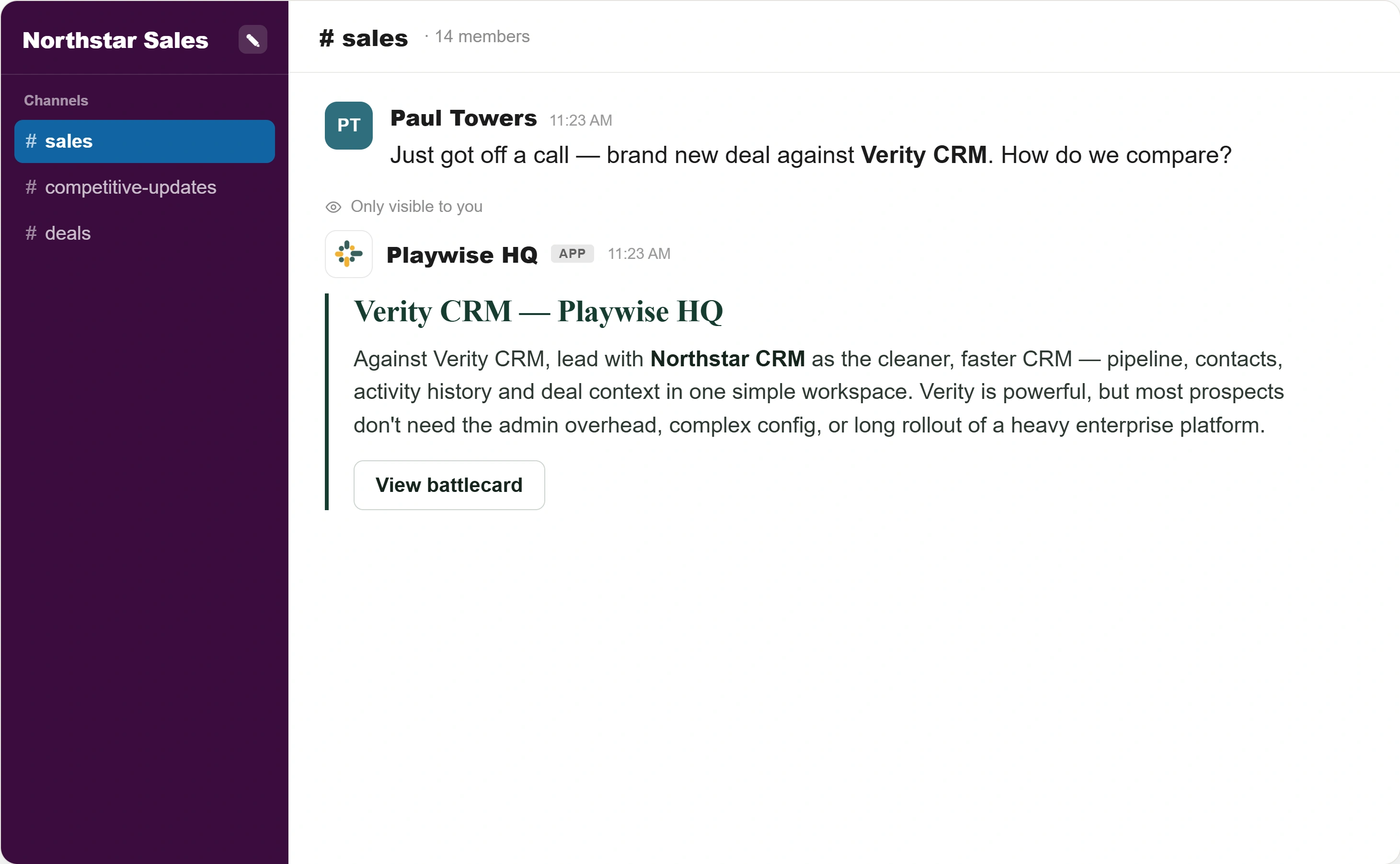 Playwise HQ Slack Integration Hero Image