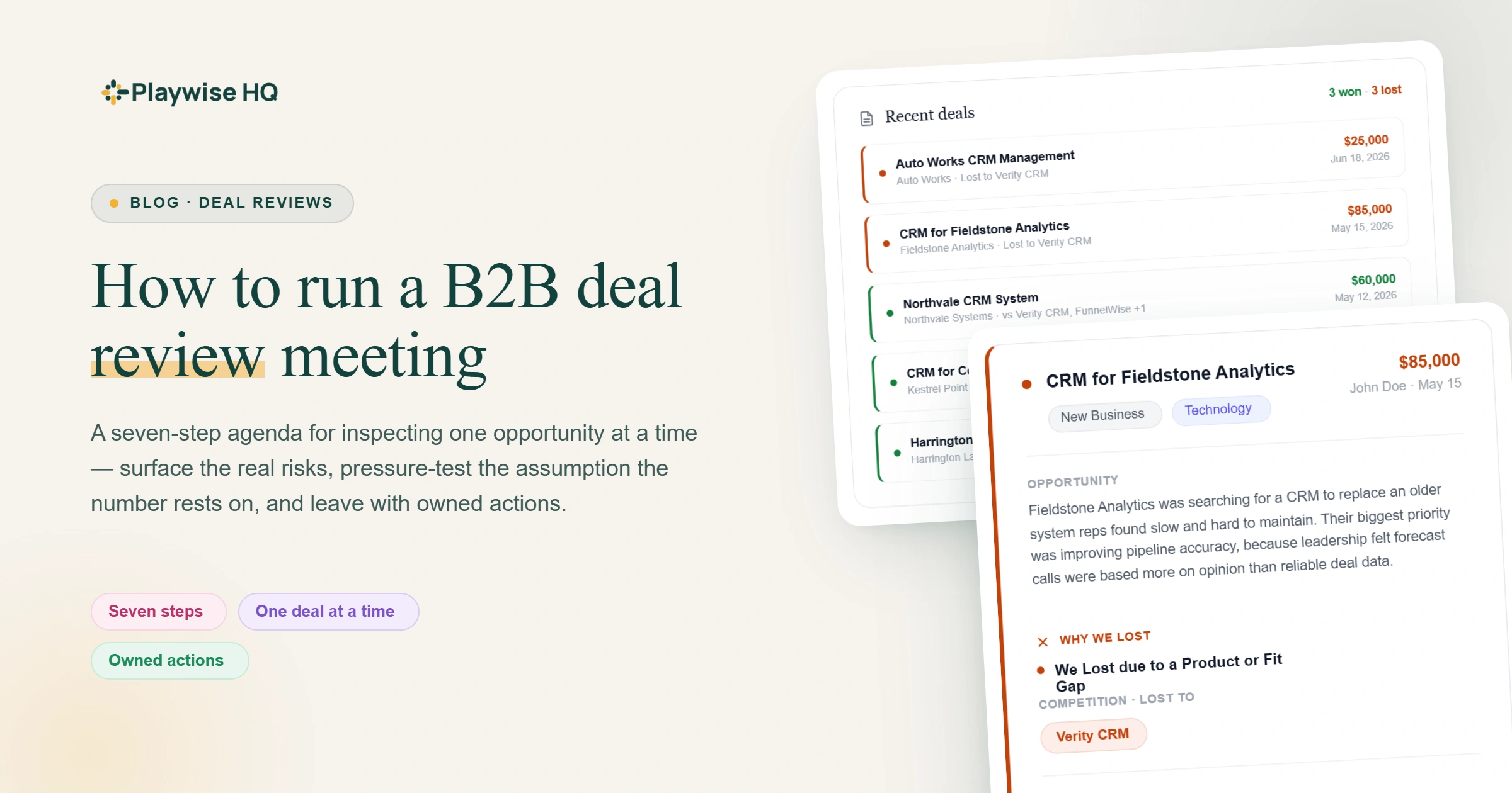 B2B Deal Review Meeting Blog Feature Image
