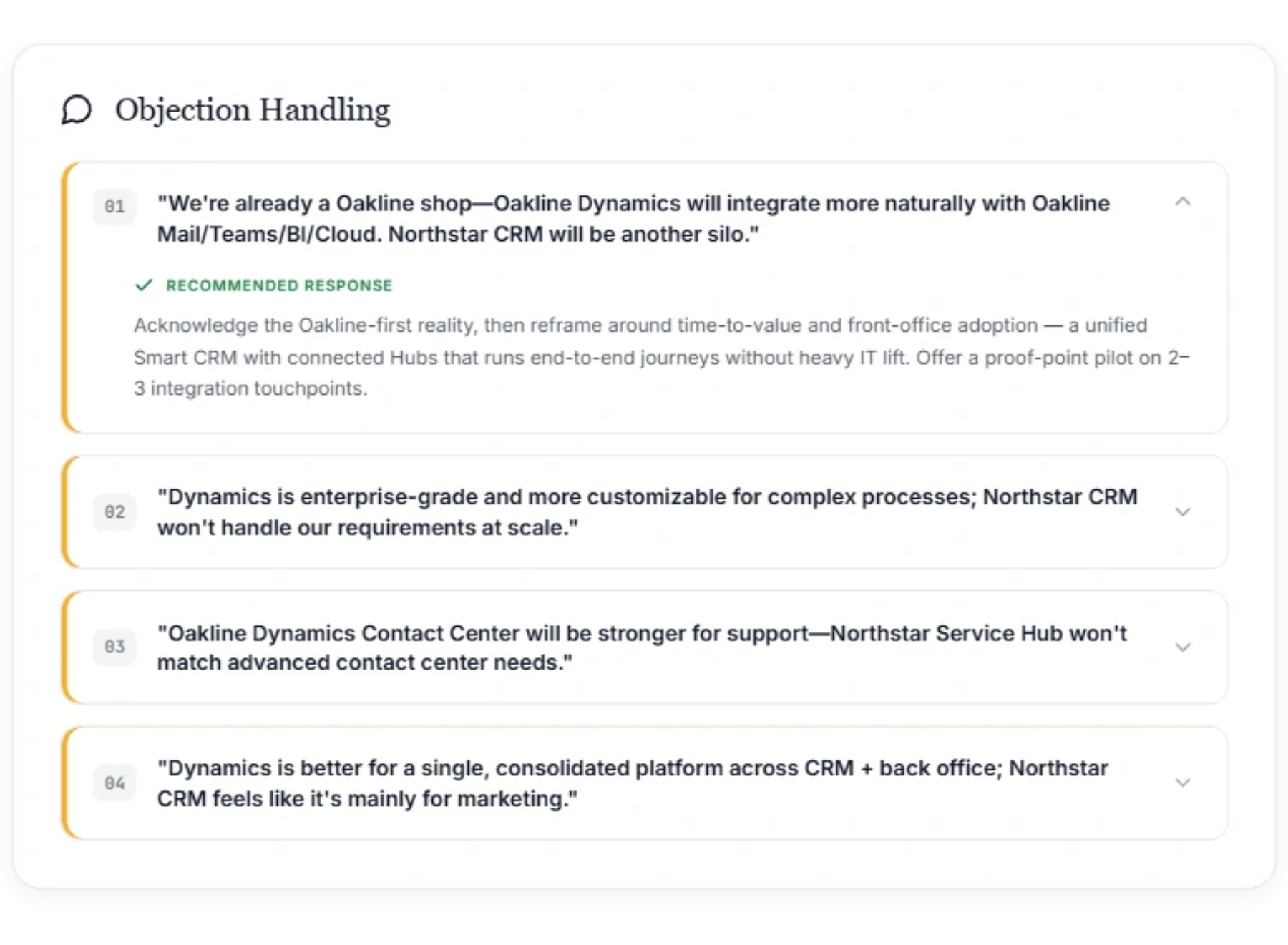 Objection handling in context