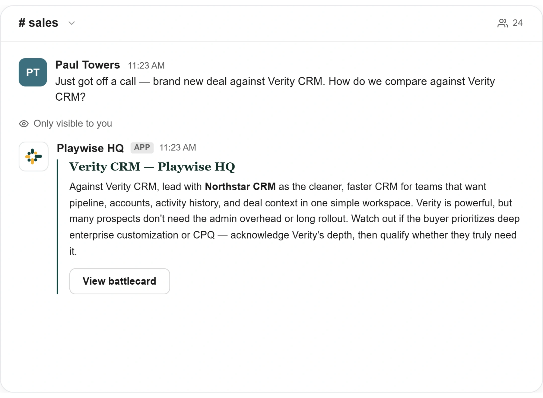 Guidance inside Slack