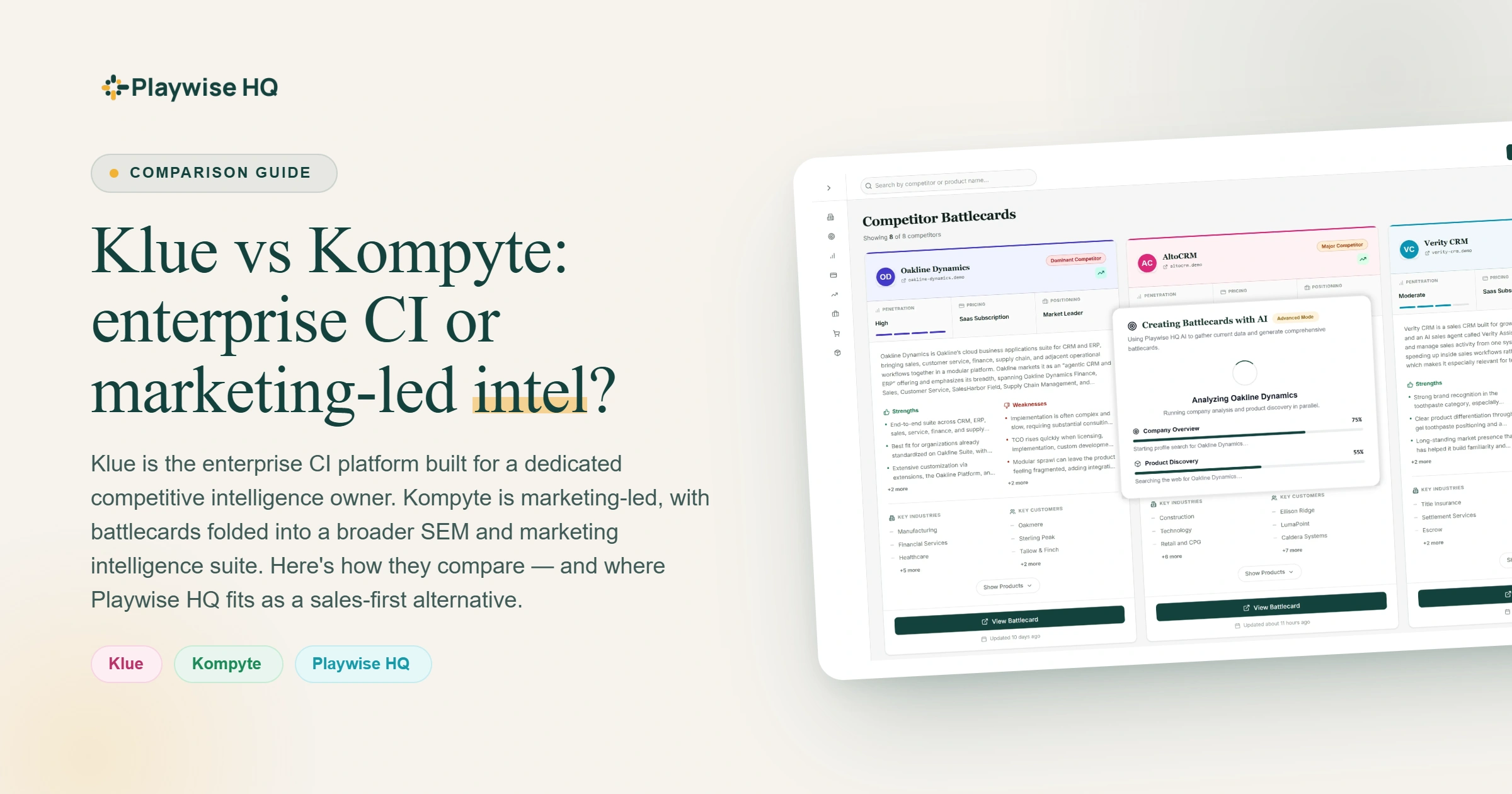 Klue vs Kompyte Feature Image
