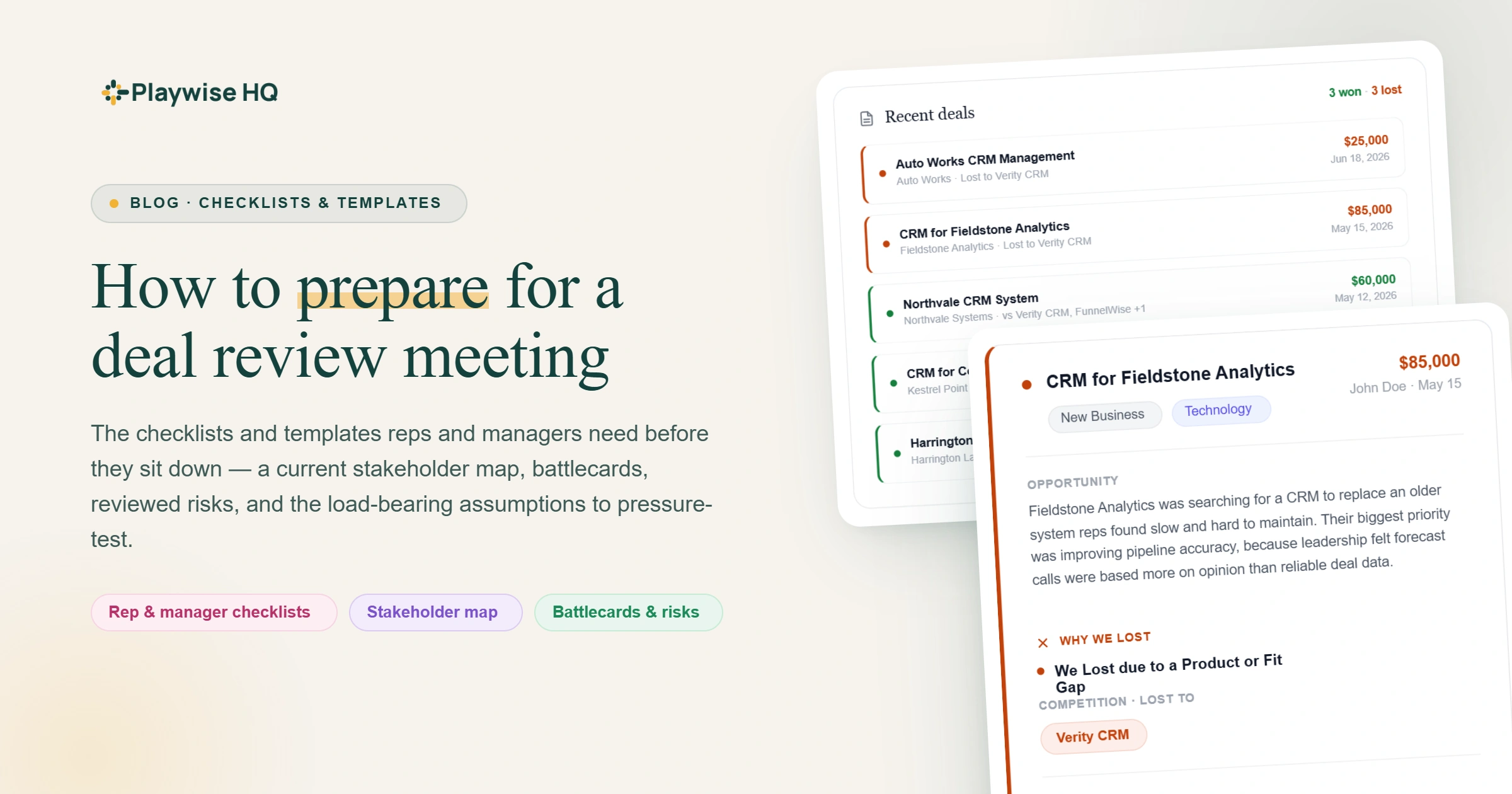 Prepare for a Deal Review Meeting Blog Feature Image